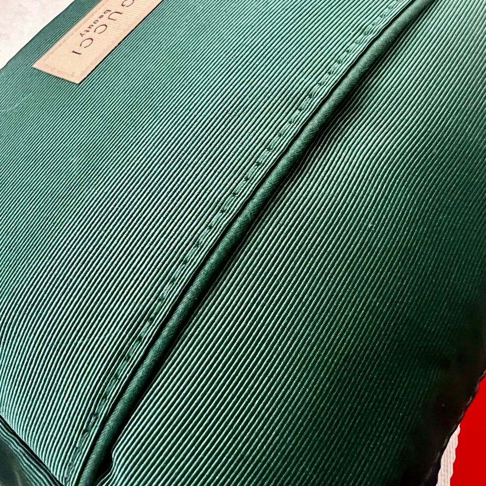 Gucci Upcycled Canvas Beauty Crossbody Bag with Coach Charm and Removable Strap - Picture 7 of 8